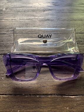 Quay Australia Purple Oversized Square Sunglasses